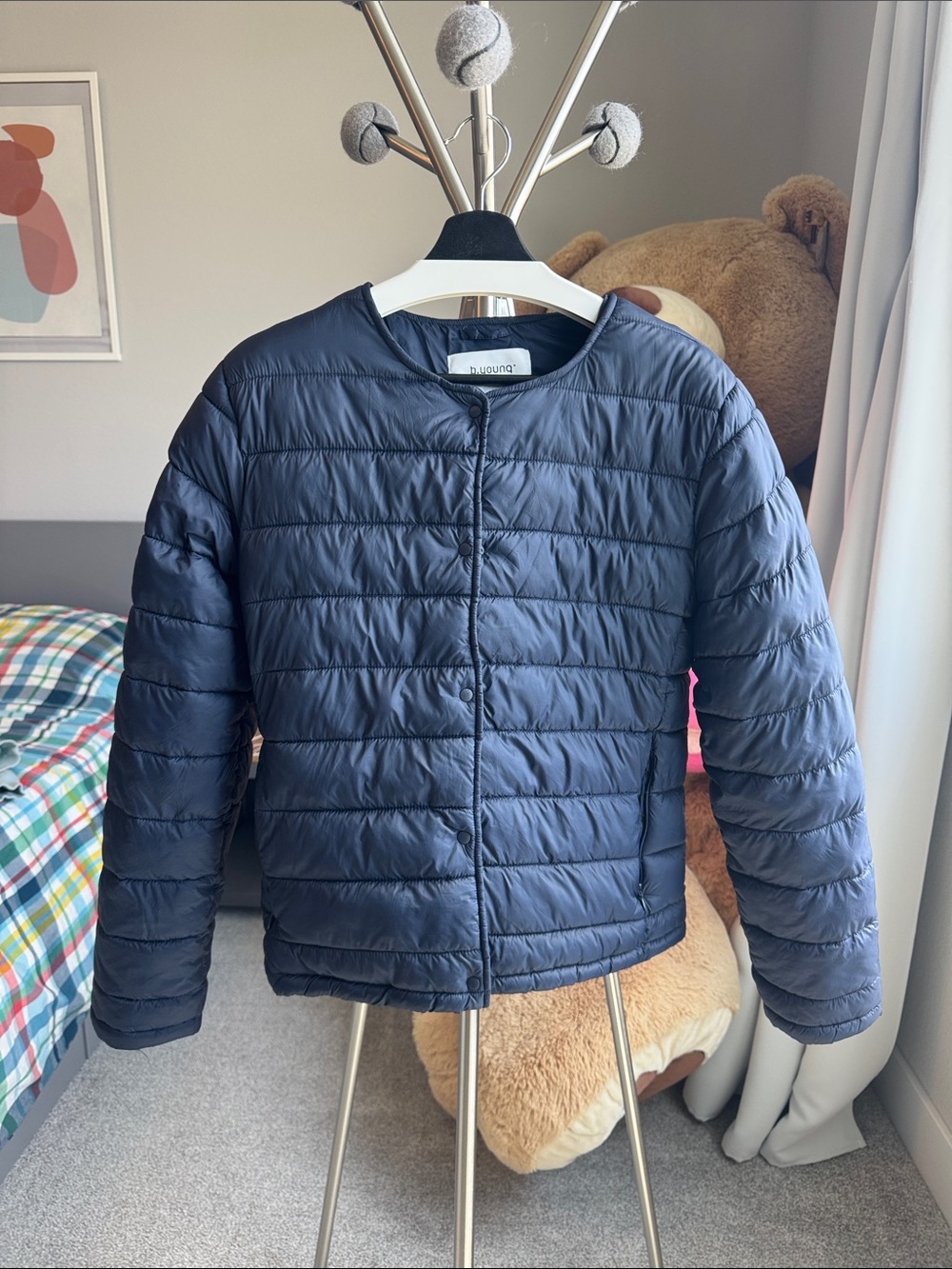 B.young Lightweight Navy Puffer Jacket